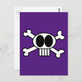 Cute Skull en Crossbones met Big Black Eyes Briefkaart (Voorkant / Achterkant)