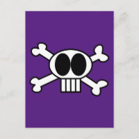 Cute Skull en Crossbones met Big Black Eyes