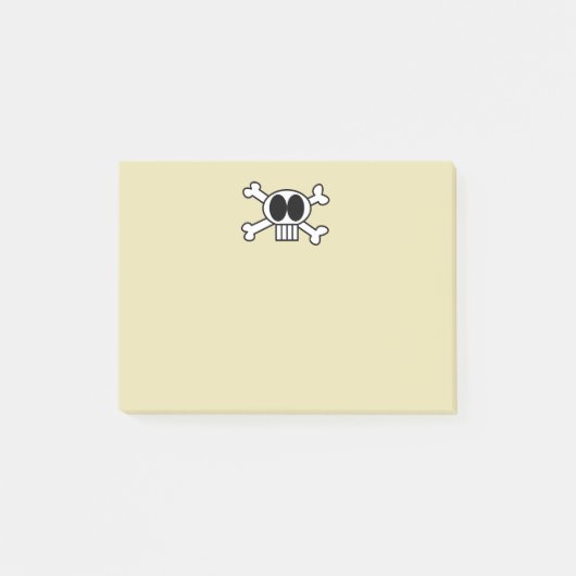 Cute Skull en Crossbones met Big Black Eyes Post-it® Notes (Voorkant)