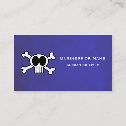 Cute Skull en Crossbones met Big Black Eyes Visitekaartje (Voorkant)