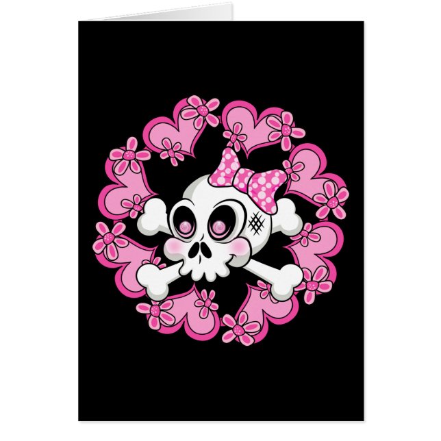 Cute Skull en Hearts (Voorkant)