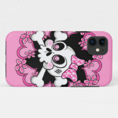 Cute Skull en Hearts Case-Mate iPhone Case (Achterkant (horizontaal))