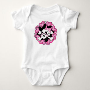 Cute Skull en Hearts Romper