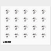 Cute Skull - Funny Gothic Lover Ronde Sticker (Vel)