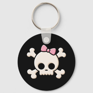 Cute Skull Girl Sleutelhanger