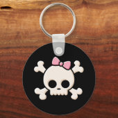Cute Skull Girl Sleutelhanger (Voorkant)