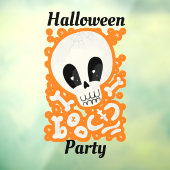 Cute Skull Halloween Party Window Cling Raamsticker (Vel 3)