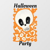 Cute Skull Halloween Party Window Cling Raamsticker (Vel)