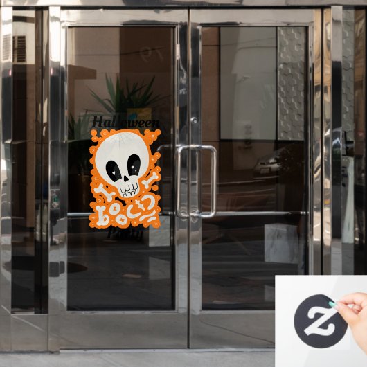 Cute Skull Halloween Party Window Cling Raamsticker (Kantoordeur)