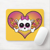 Cute Skull Heart Muismat (Met muis)