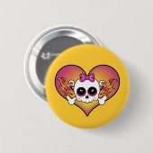 Cute Skull Heart Ronde Button 5,7 Cm (Voorkant /achterkant)