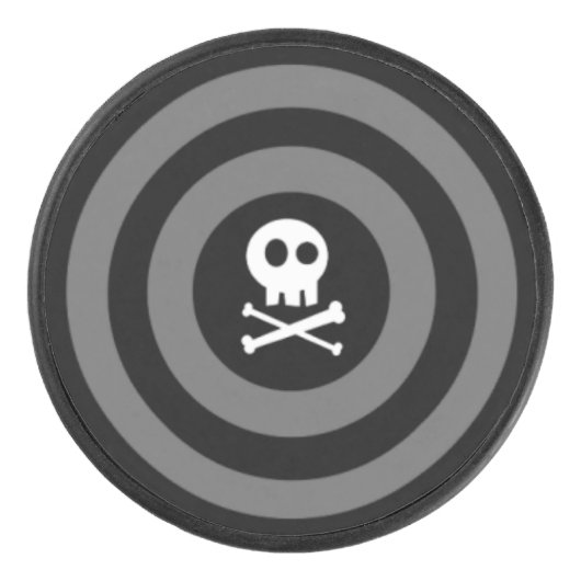 Cute Skull Hockey Puck (Voorkant)