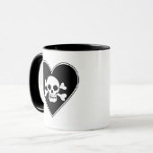 Cute Skull in Heart Mok (Voorkant links)