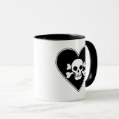 Cute Skull in Heart Mok (Voorkant rechts)