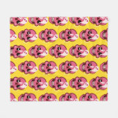 Cute Skull met geesten in Oogcontactdoos Fleece Deken (Voorkant (Horizontaal))