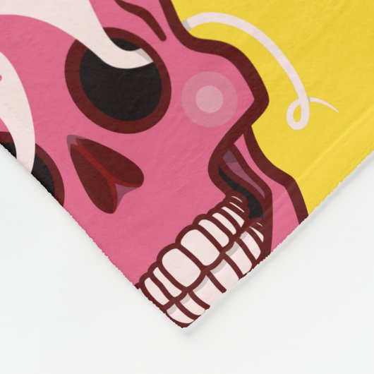 Cute Skull met geesten in Oogcontactdoos Fleece Deken (Hoek)