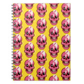 Cute Skull met geesten in Oogcontactdoos Notitieboek (Voorkant)