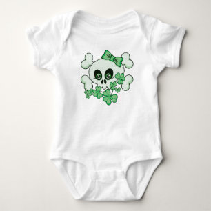 Cute Skull met Shamrocks Romper