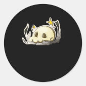 Cute Skull Oversized Ronde Sticker (Voorkant)