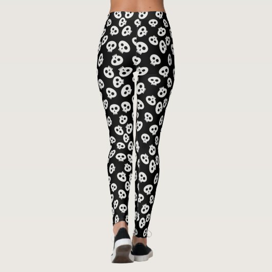 Cute Skull Pattern Gothic Halloween Leggings (Achterkant)