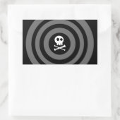 Cute Skull Rechthoekige Sticker (Tas)
