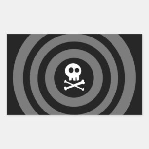 Cute Skull Rechthoekige Sticker