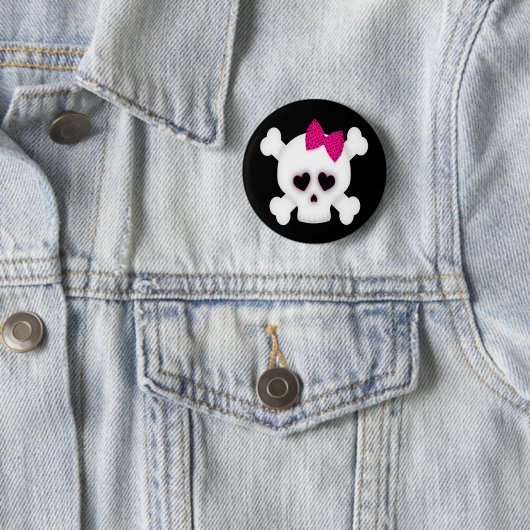 Cute Skull Ronde Button 5,7 Cm (In situ)