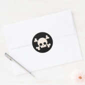 Cute Skull Ronde Sticker (Envelop)