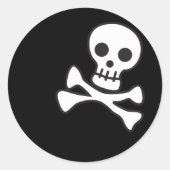 Cute Skull Ronde Sticker (Voorkant)