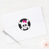Cute Skull Ronde Sticker (Envelop)