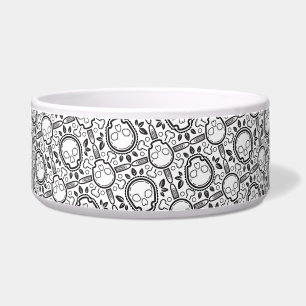 Cute Skull Seamless Patroon Voerbakje