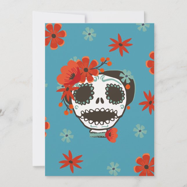 Cute Skull Wearing Flowers (Voorkant)