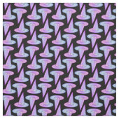 Cute Skull Witch Pet Paars Blue Drawing Pattern Stof (Swatch)