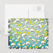 Cute Skulls and Stars Pattern Briefkaart (Voorkant / Achterkant)