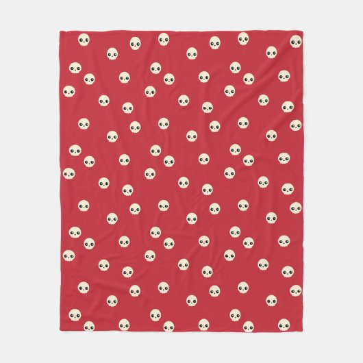 Cute Skulls Fleece Blanket Deken (Voorkant)