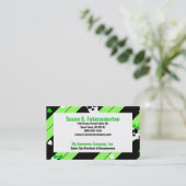 Cute Skulls Green en Black Visitekaartjes (Staand voorkant)