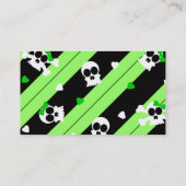 Cute Skulls Green en Black Visitekaartjes (Achterkant)