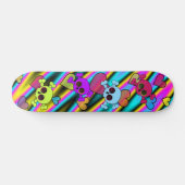 Cute Skulls met hart Persoonlijk Skateboard (Horizontaal)