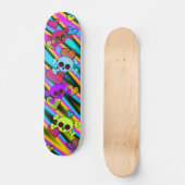 Cute Skulls met hart Persoonlijk Skateboard (Voorkant)