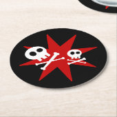 Cute Skulls Round Paper-Onderzetter Ronde Kartonnen Onderzetter (Gebogen)