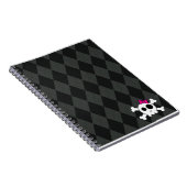 Cute Skully en Argyle Notitieboek (Rechterzijde)