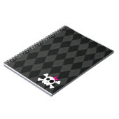 Cute Skully en Argyle Notitieboek (Linkerzijde)