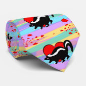 Cute Skunk Heart. Happy Anti-Valentijnsdag! Stropdas (Opgerold)