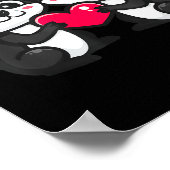 Cute Skunk In Love Couple Heart _ Valentines Day Poster (Hoek)