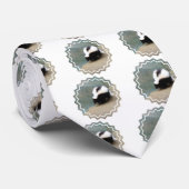Cute Skunk Mannen Necktie Stropdas (Opgerold)