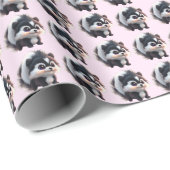 Cute skunk woodland animals forest friends cadeaupapier (Rol Hoek)