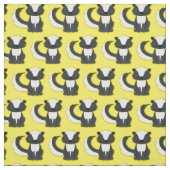 Cute Skunks Kinder Yellow Stof (Swatch)