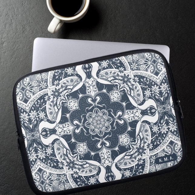 Cute Skunks Mandala Laptop Sleeve (Creator heeft geüpload)