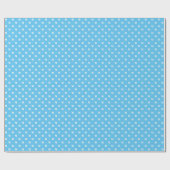 Cute sky blue white custom monogram initiaal gift cadeaupapier (Vlak)
