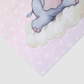 Cute Slaande Baby Olifant Baby Shower Tissuepapier (Detail)